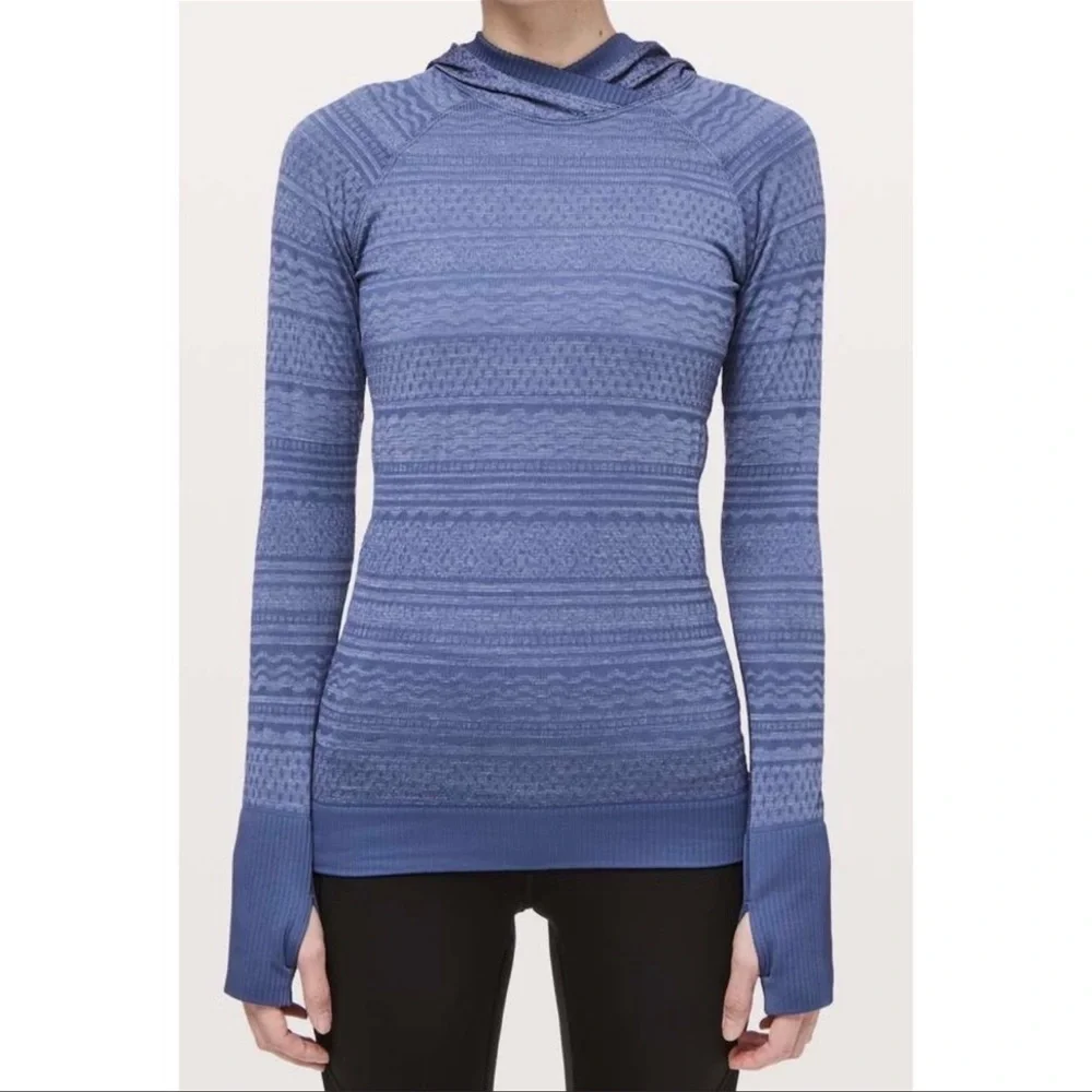 Lululemon Rest Less Pullover Hoodie Gatsby Blue